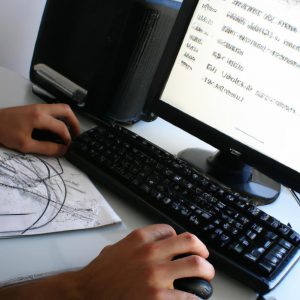 Person studying computer networking protocols